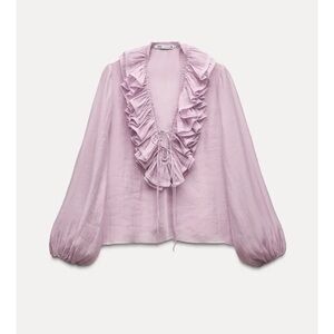 ZARA RUFFLED BLOUSE ZW COLLECTION
